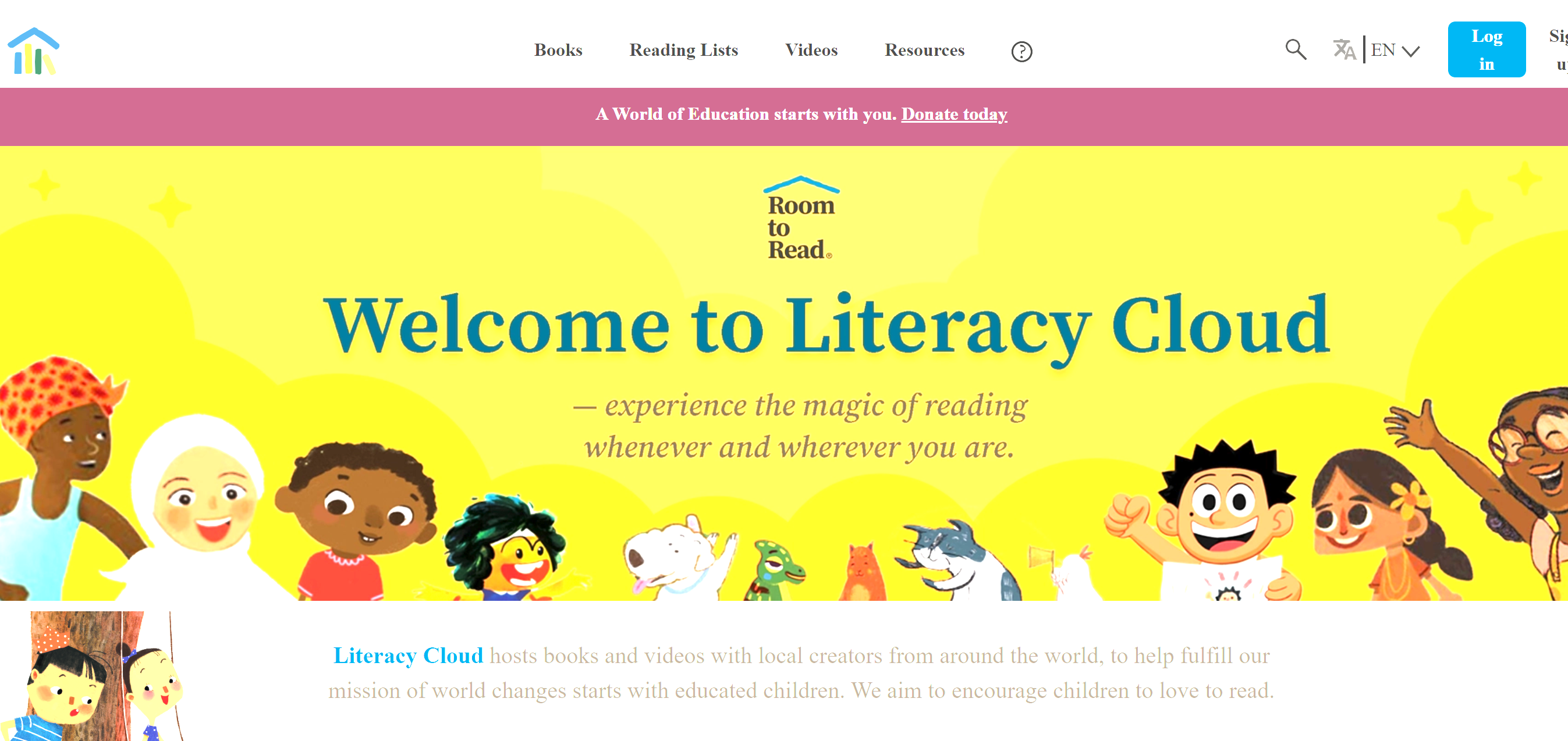 Room to Read Literacy Cloud
