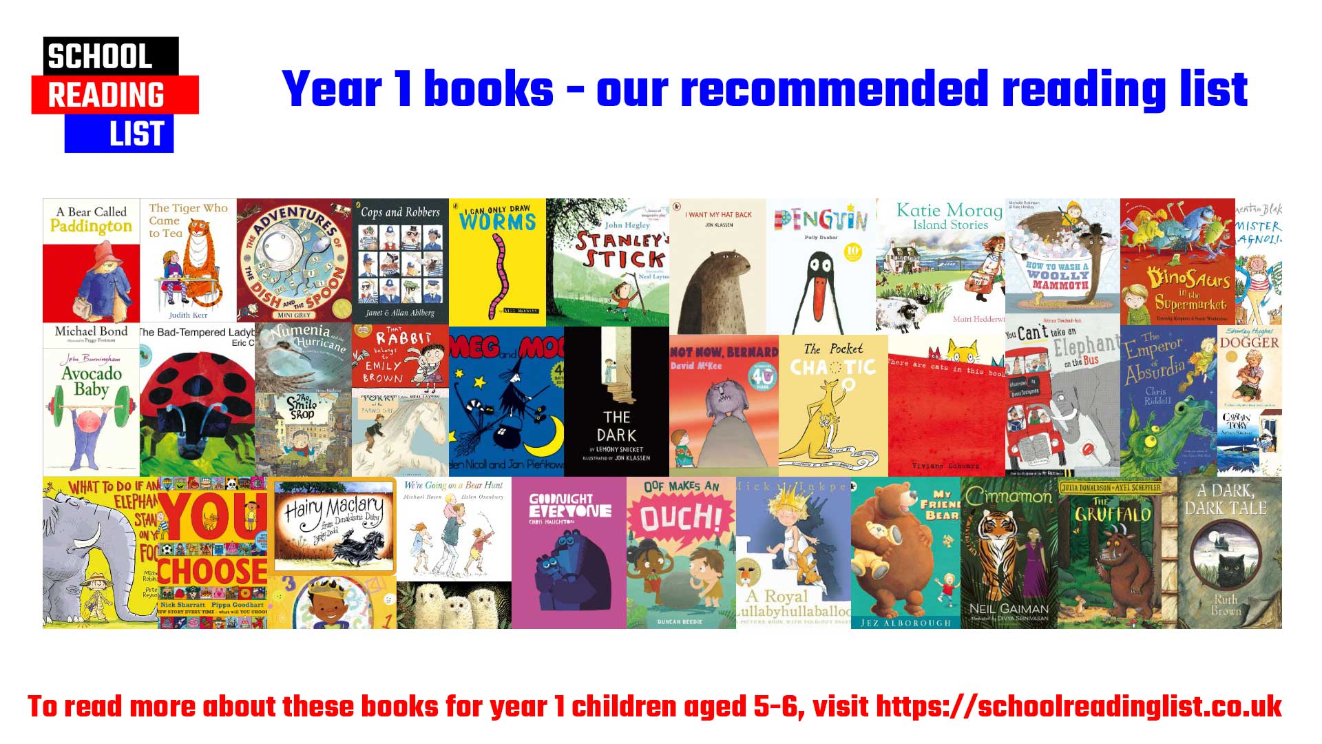 Books for Year 1 children aged 5-6 | School Reading List