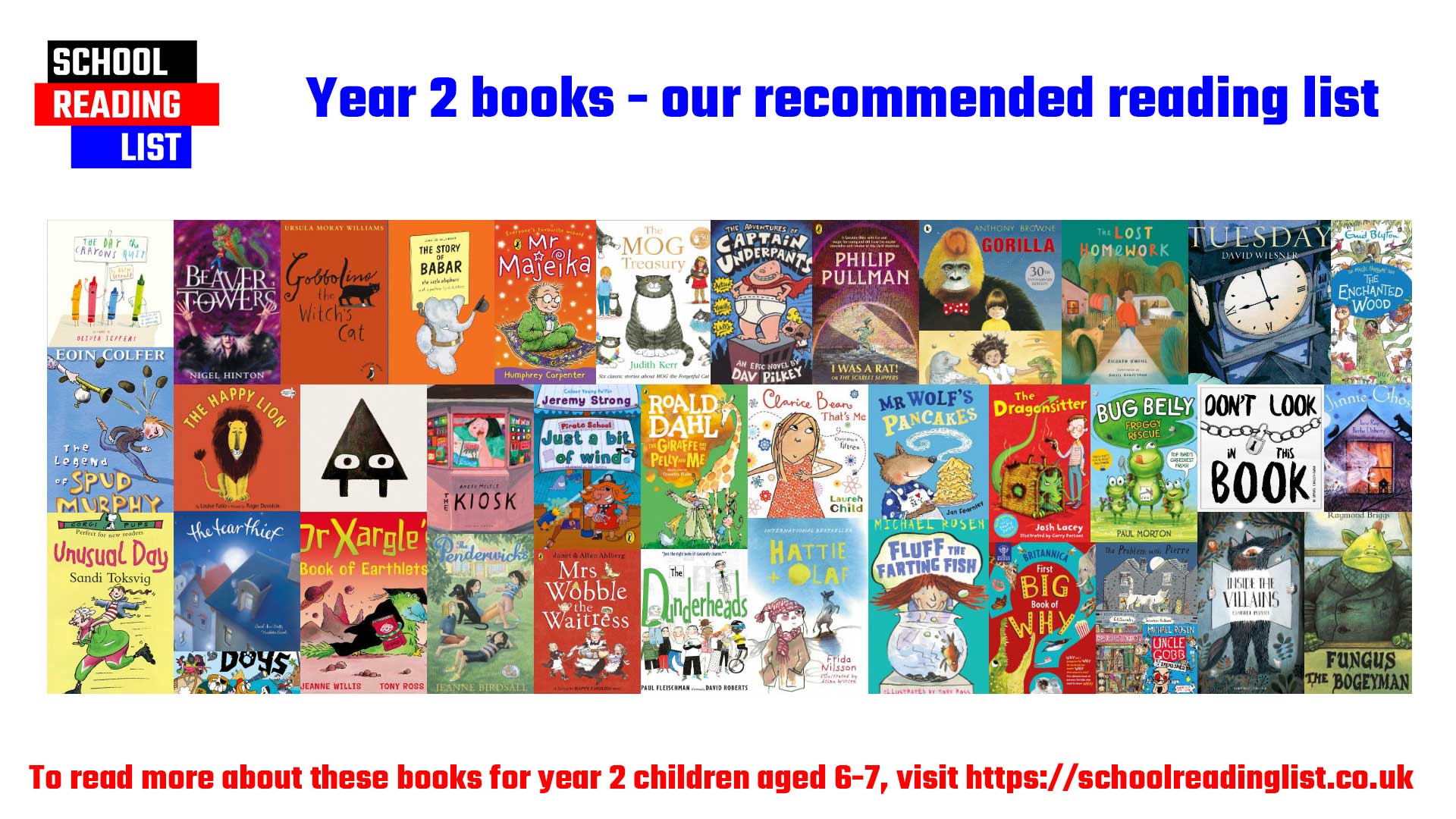 Books for Year 2 children aged 6-7